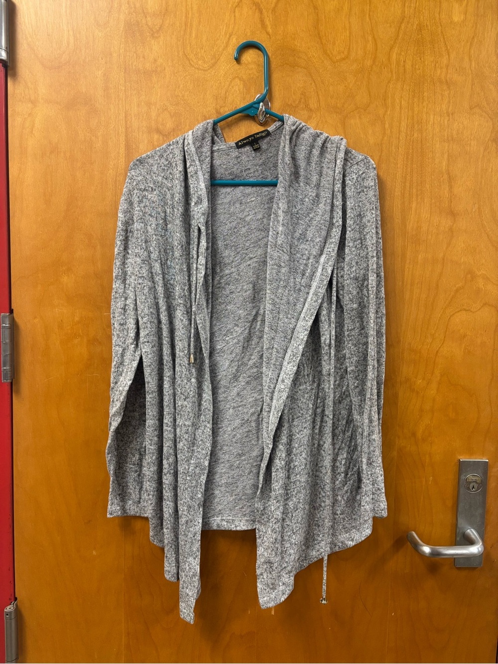 Cozy Open-Front Gray Hooded Cardigan Sweater